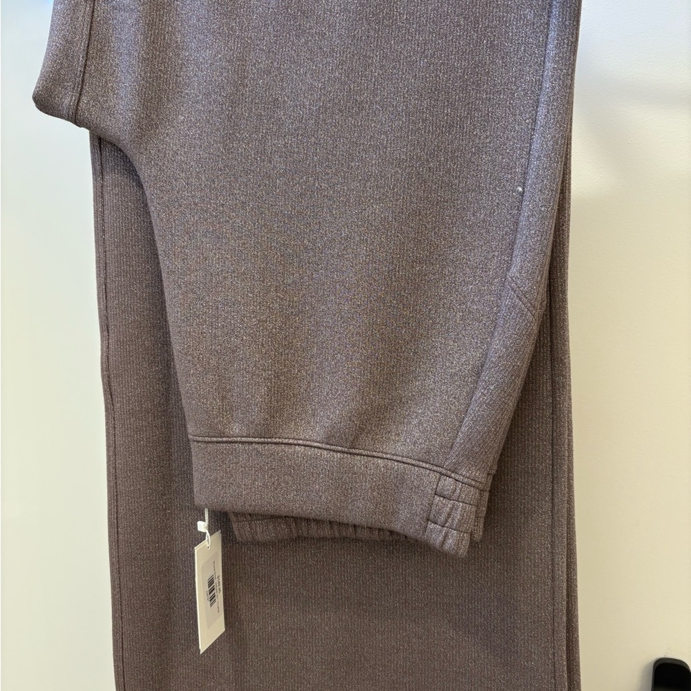 SPANX Women's Shine Smoke Shimmer Gray and Silver sweatpants.  NWT, L